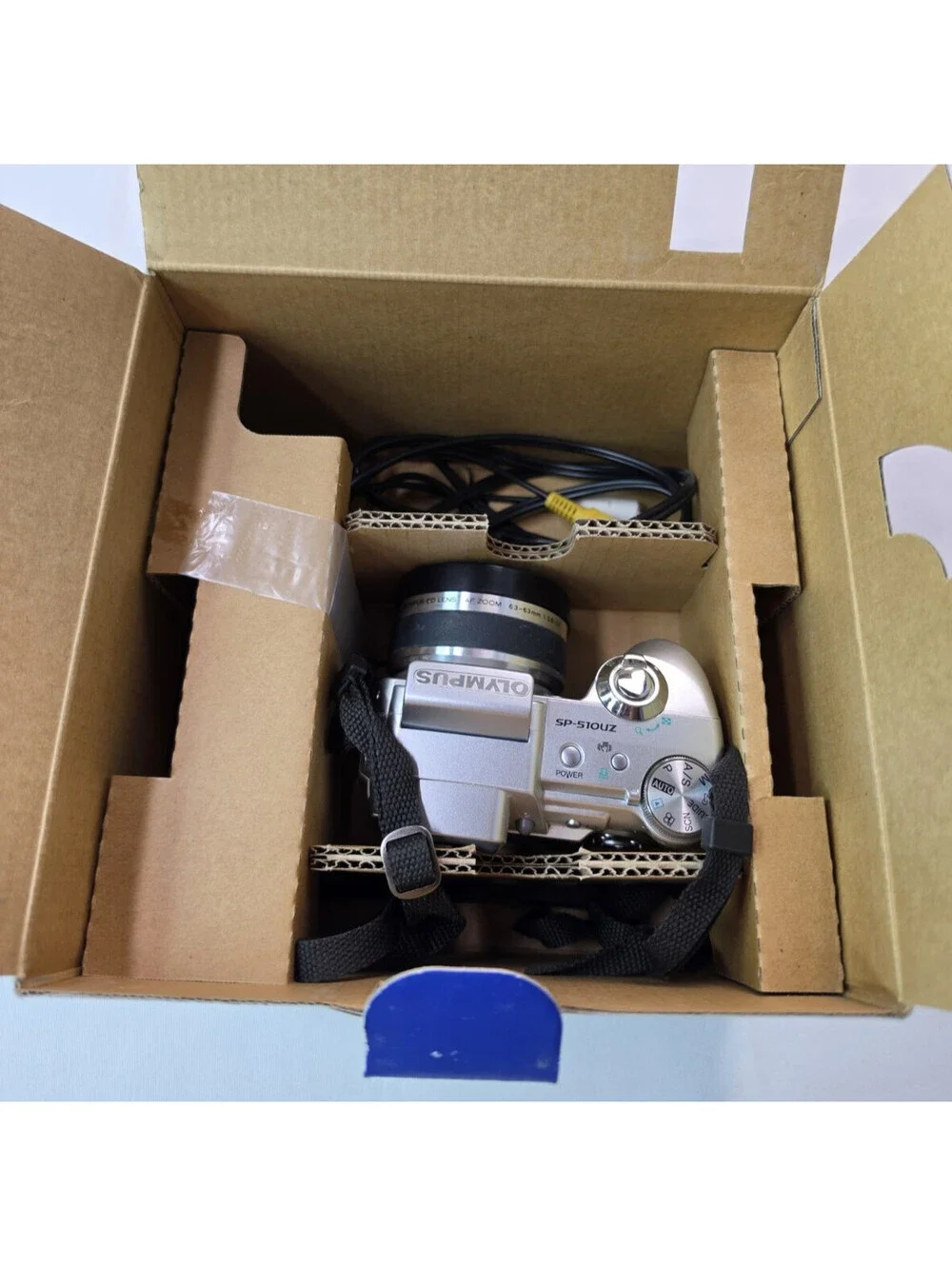 Olympus SP-510UZ Silver Digital Camera 7.1MP With Box Cords Manuals TESTED